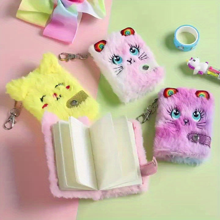 1\u002F2pcs Animal Plush Notebook - Soft Cover Cartoon Journal with Cute Design