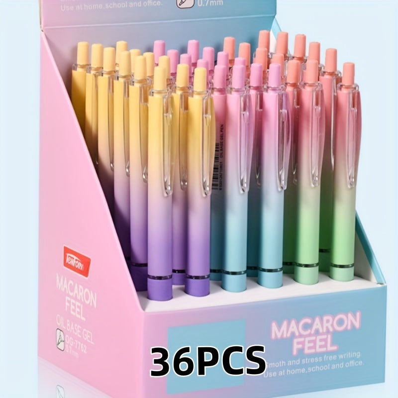 36pcs 0.7mm Blue Gel Pen with Soft Grip, Suitable for Study and Office