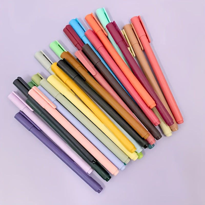 30pcs Set of Colored Ink Gel Pens (6 Boxes Included), Various 0.5Mm Fine Tips