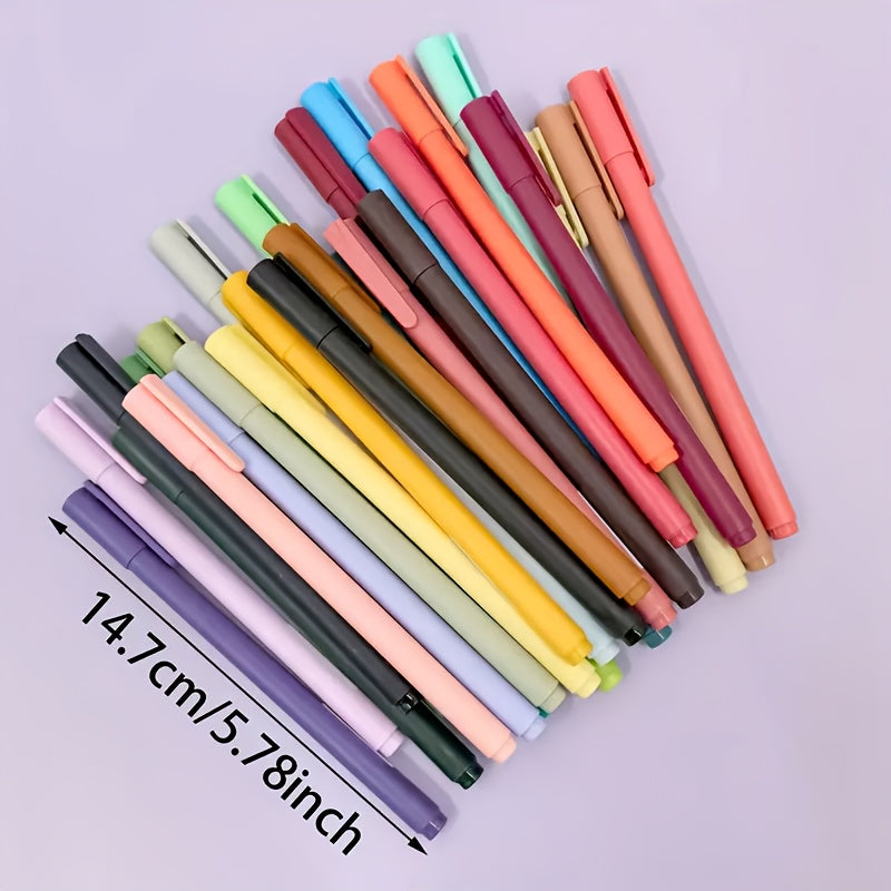 30pcs Set of Colored Ink Gel Pens (6 Boxes Included), Various 0.5Mm Fine Tips