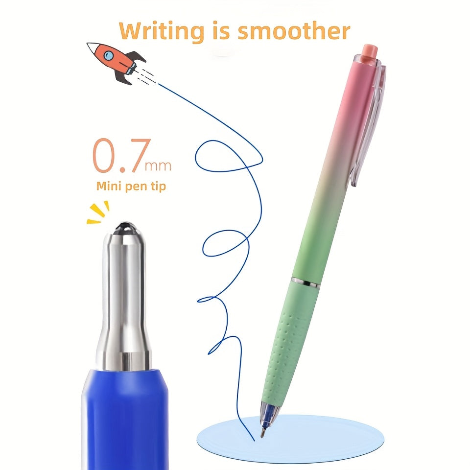 36pcs 0.7mm Blue Gel Pen with Soft Grip, Suitable for Study and Office