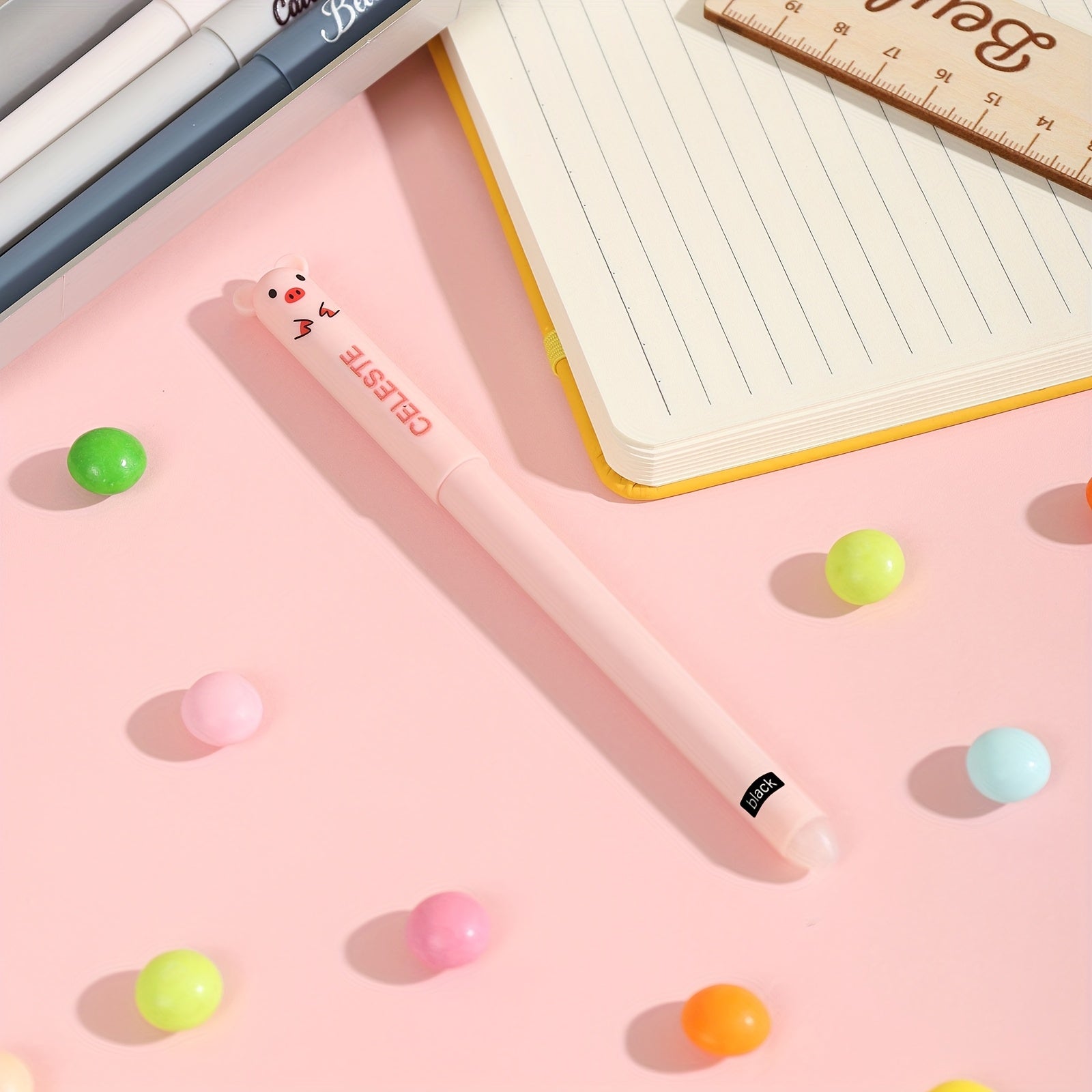 20pcs Custom Personalized Name Erasable Gel Pens, Cute Stationery