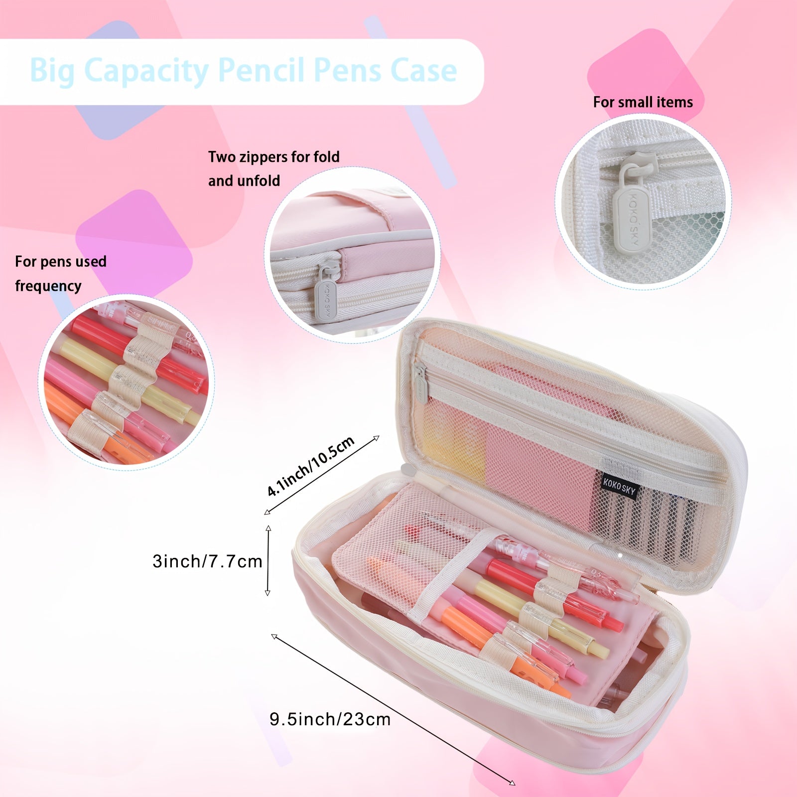 Colorful Pen Set 10 Black Ballpoint Pens, 6 Automatic Pencils