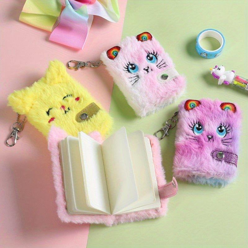 1\u002F2pcs Animal Plush Notebook - Soft Cover Cartoon Journal with Cute Design